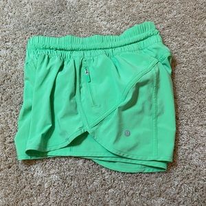 Lululemon 4” inseam shorts. Turquoise.